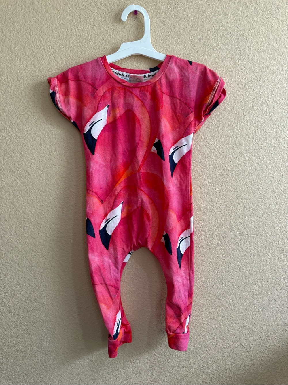 Pink Flamingo-Print Kids One-Piece Bodysuit